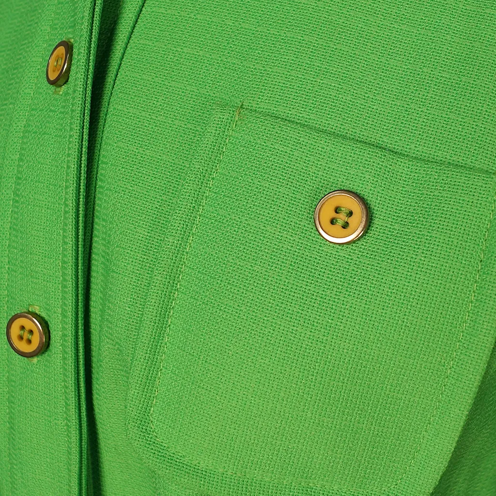 1960s Lime Green Button Top