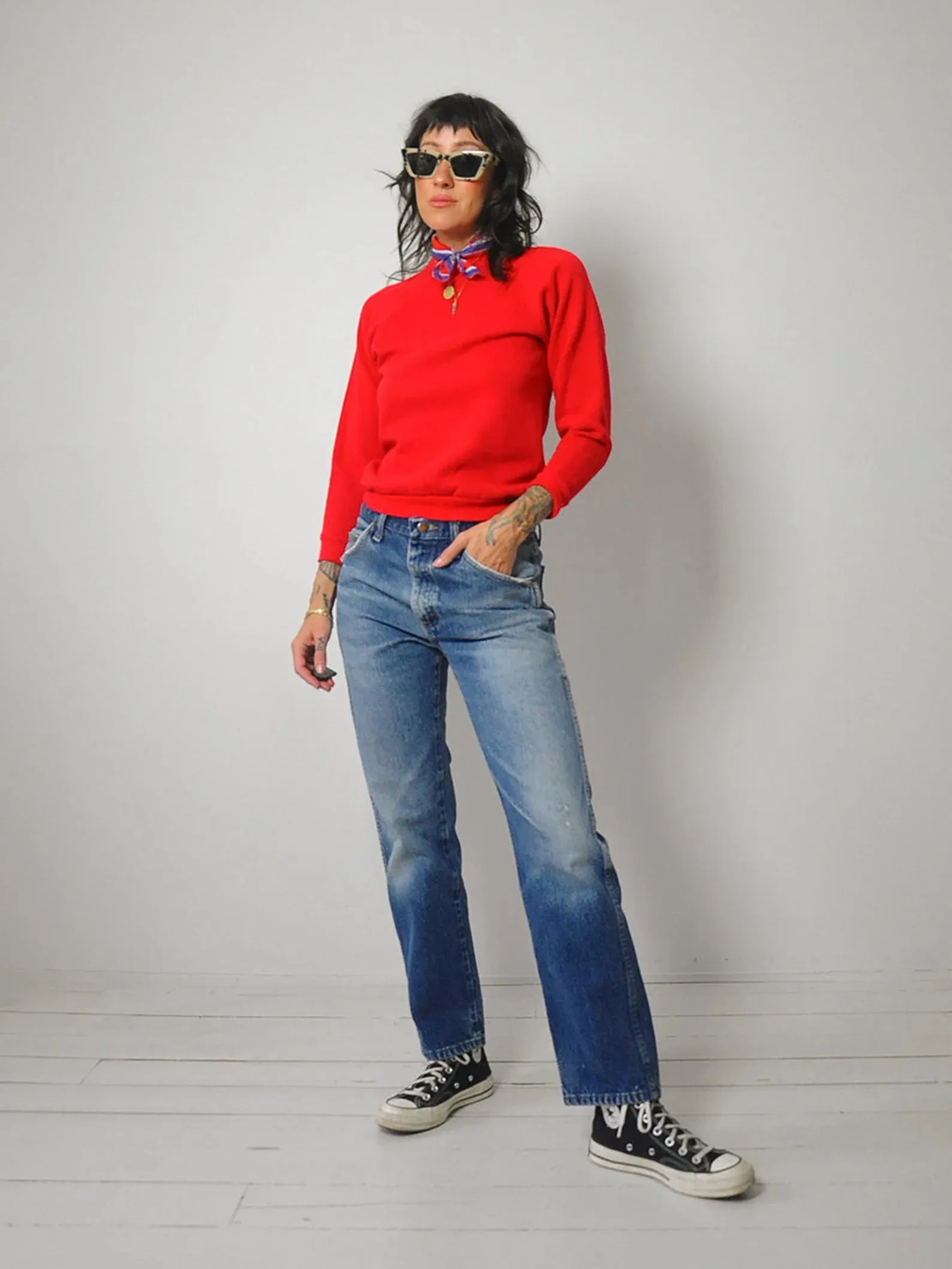 1980's Faded Relaxed Rustler Jeans 30x29