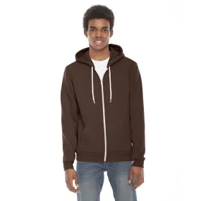 American Apparel Unisex Brown Flex Fleece Zip Hoodie