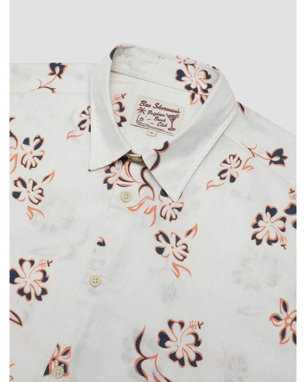 Ben Sherman Linear Floral Print S/S Shirt 015