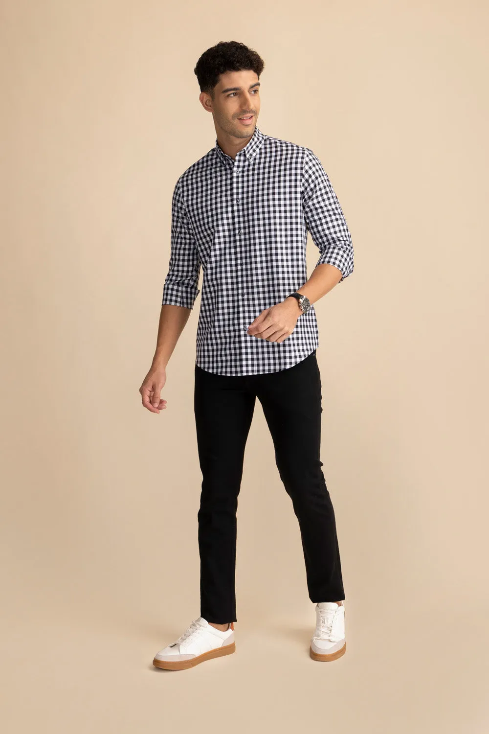 Black Gingham Shirt