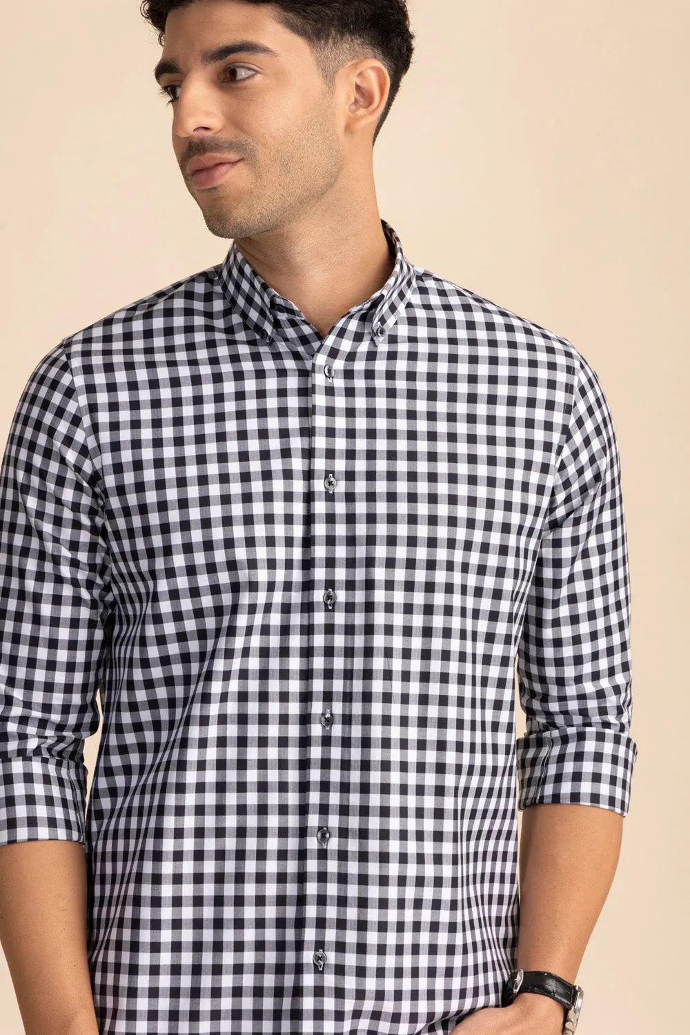 Black Gingham Shirt