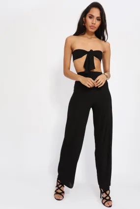 Black High Waisted Palazzo Pants