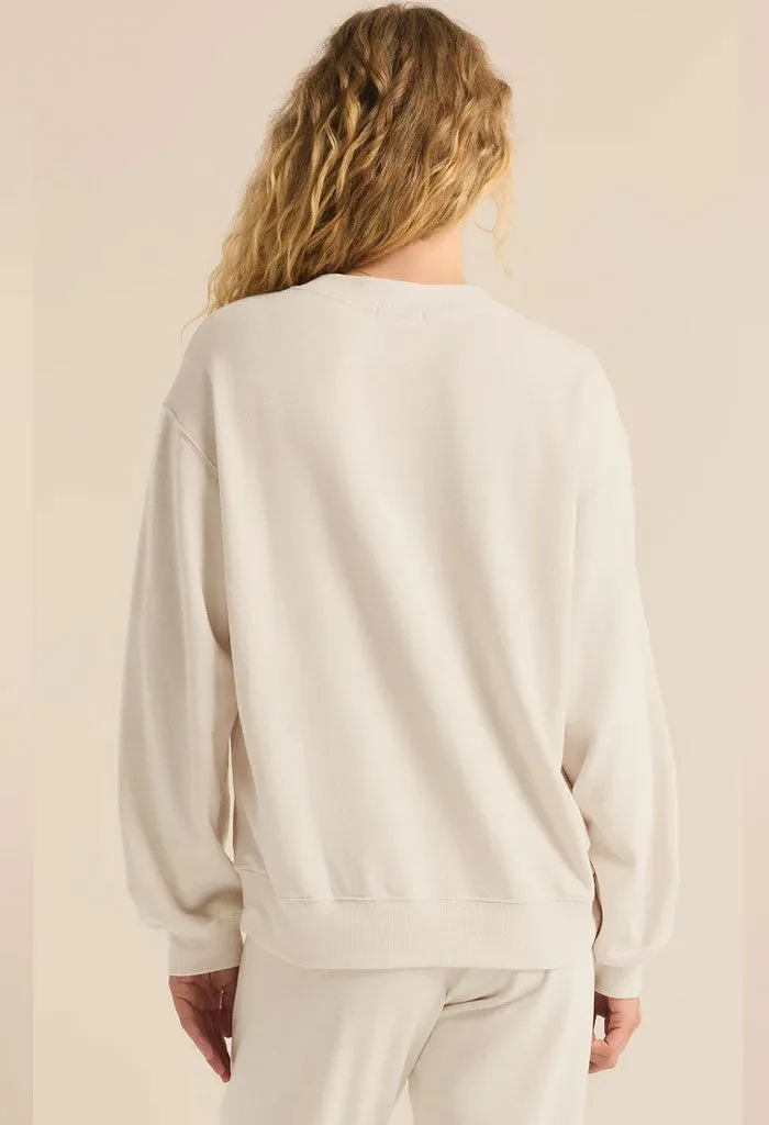 Boyfriend Sweatshirt-Winter White