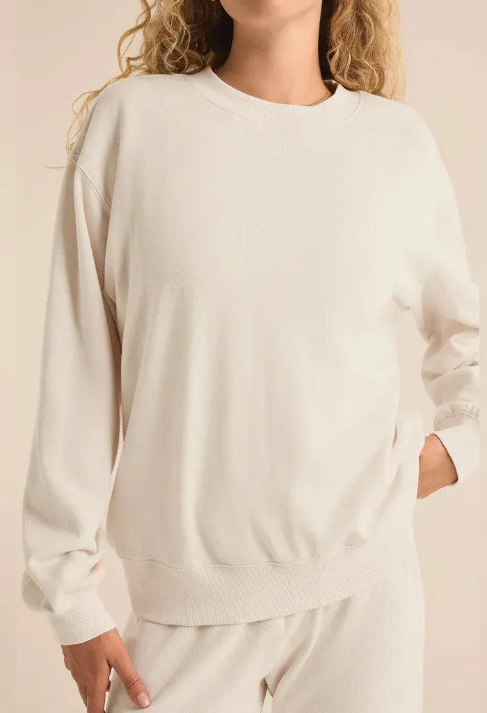 Boyfriend Sweatshirt-Winter White