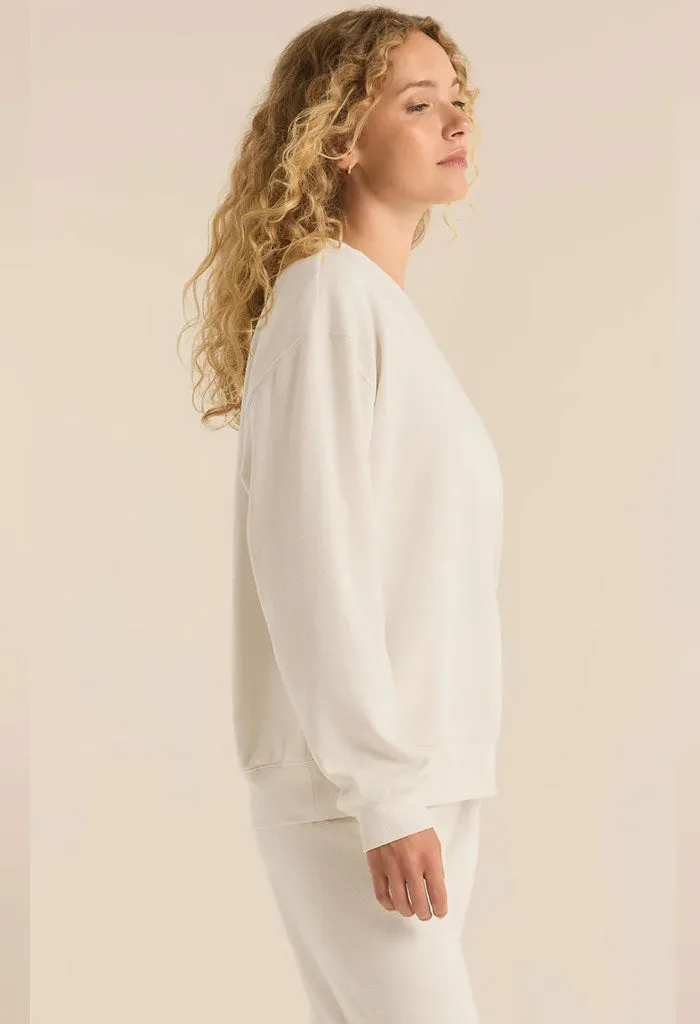 Boyfriend Sweatshirt-Winter White