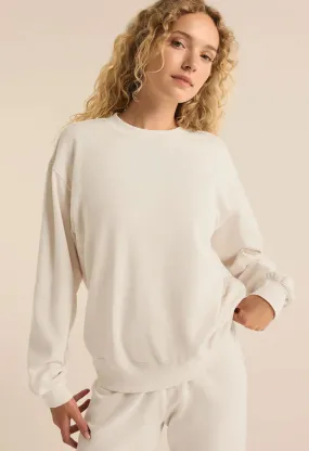 Boyfriend Sweatshirt-Winter White