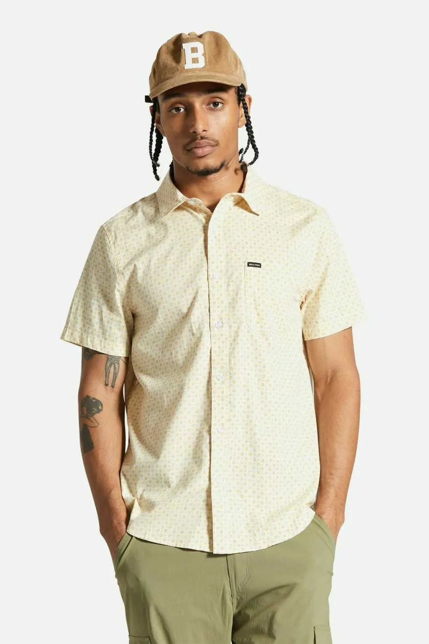 Brixton Charter Print S/S Shirt Whitecap Micro