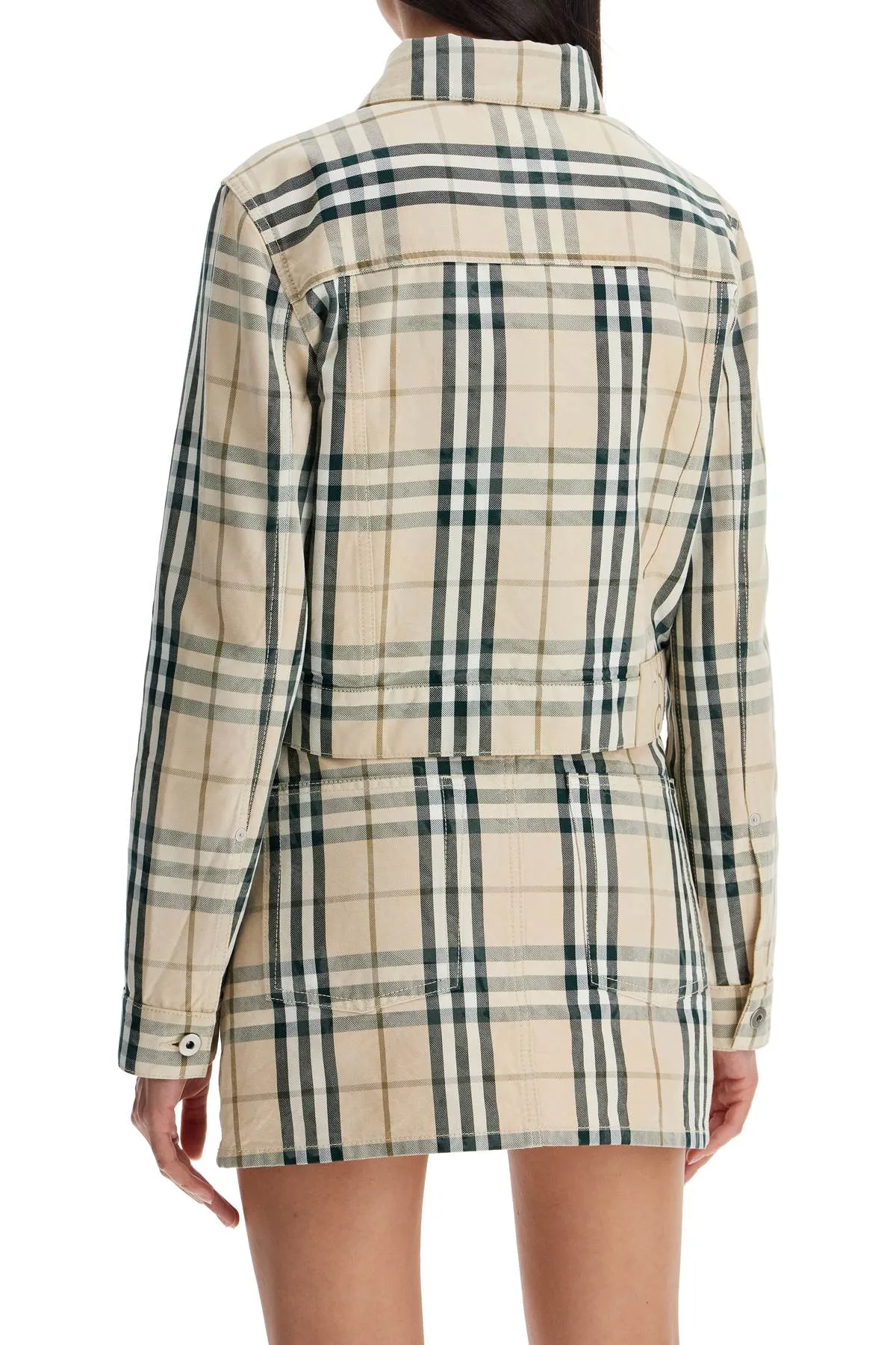 Burberry Cropped Checkered Jacket For