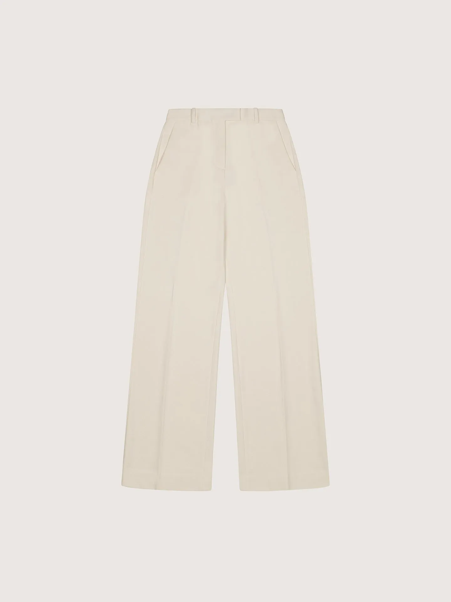 Cashmere Touch High Waisted Trousers - Off White