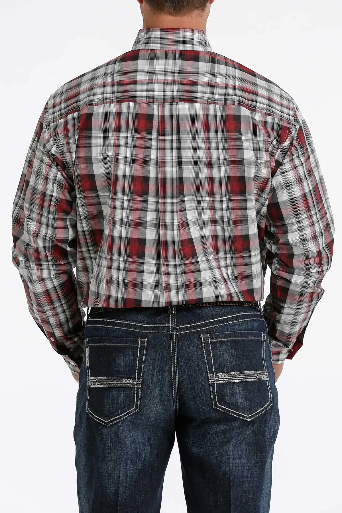 Cinch | Burgundy Plaid LS Shirt