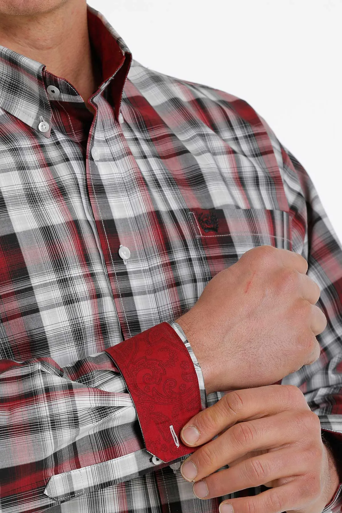 Cinch | Burgundy Plaid LS Shirt