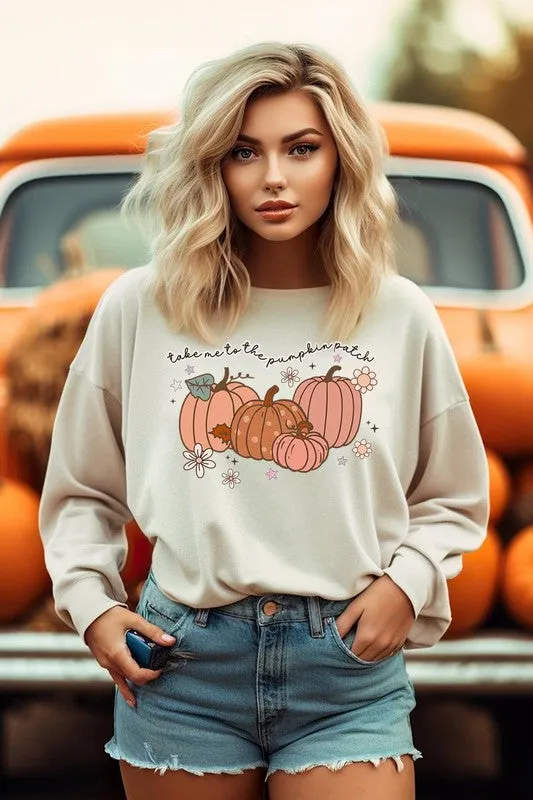 COLOR BEAR "Take Me to the Pumpkin Patch" Autumn Graphic Sweatshirts