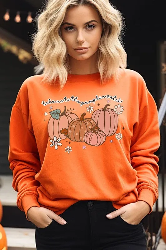 COLOR BEAR "Take Me to the Pumpkin Patch" Autumn Graphic Sweatshirts