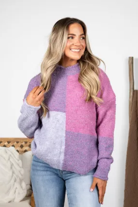 Colorblock Multicolor Cozy Knit Sweaters