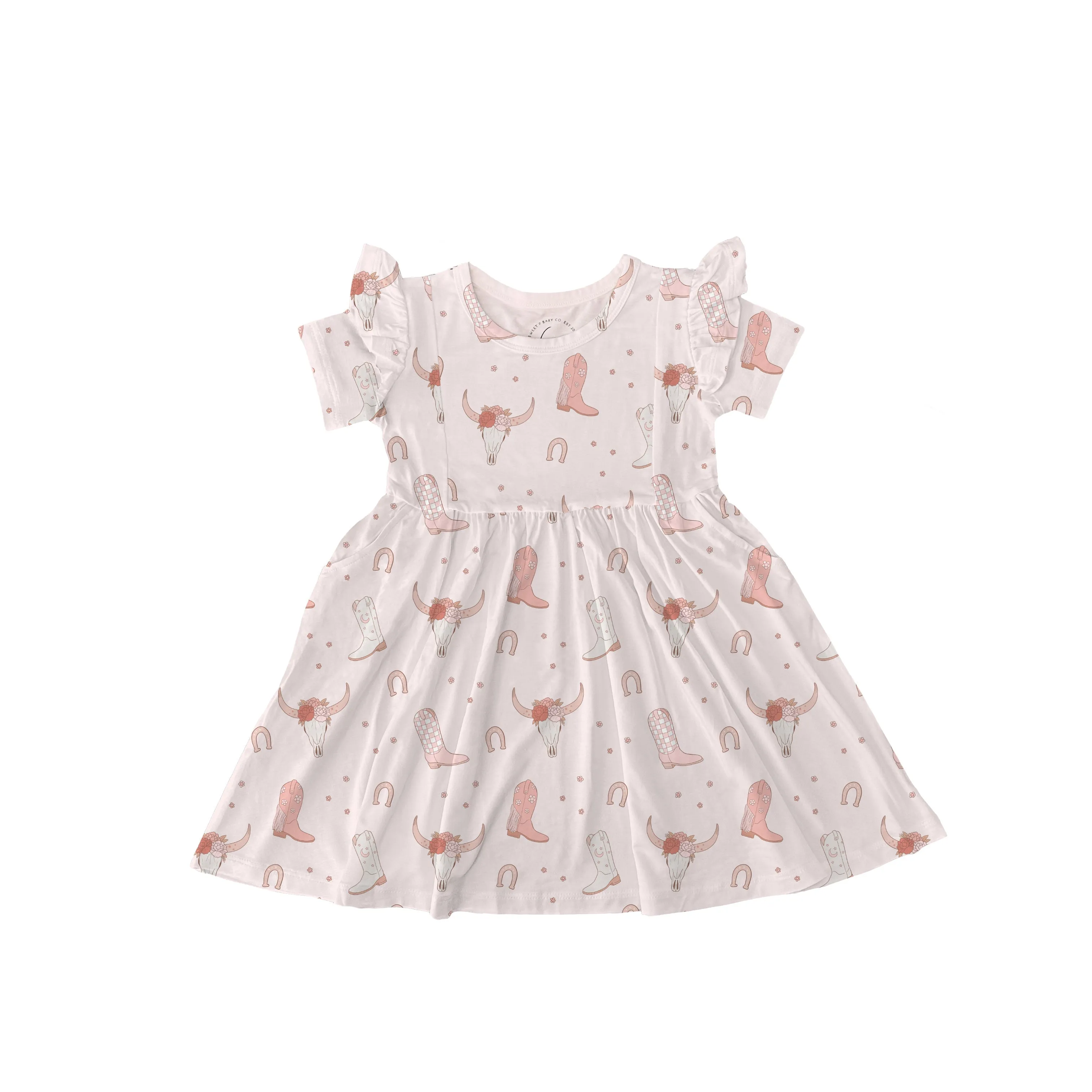 Cowgirl Up Girls Twirl Dress