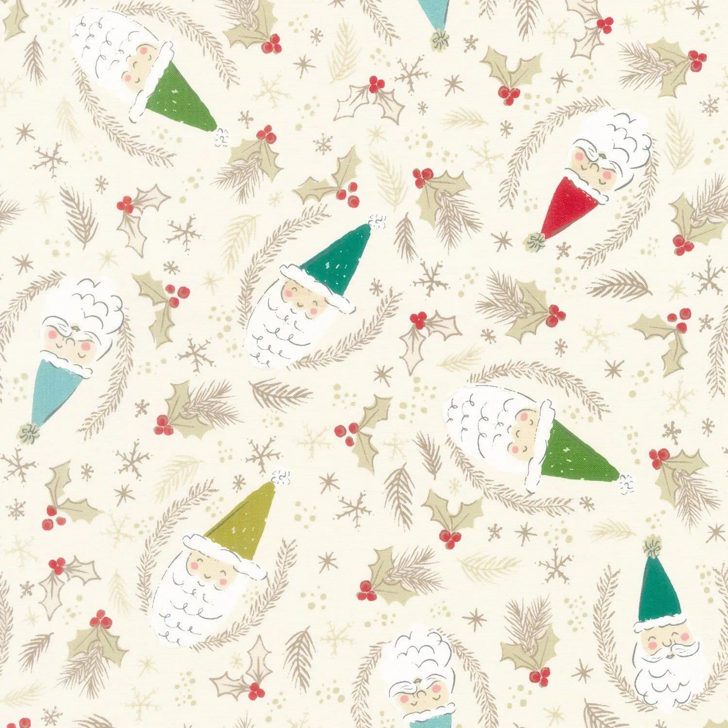 Cozy Wonderland - Jolly St Nick Natural Yardage