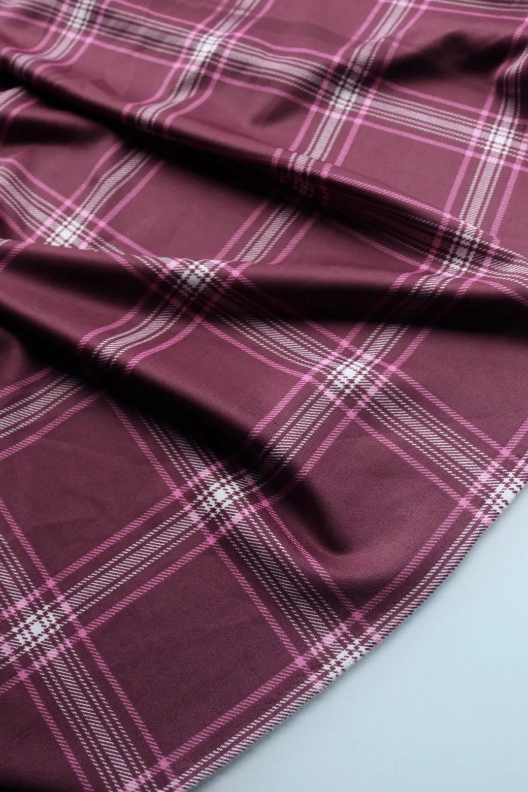 Dark Mauve Plaid Scuba