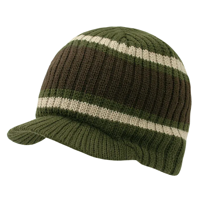 Decky 620 Striped Jeep Knit Beanie Cap