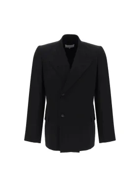 Double-Breasted Wool Blend Jacket