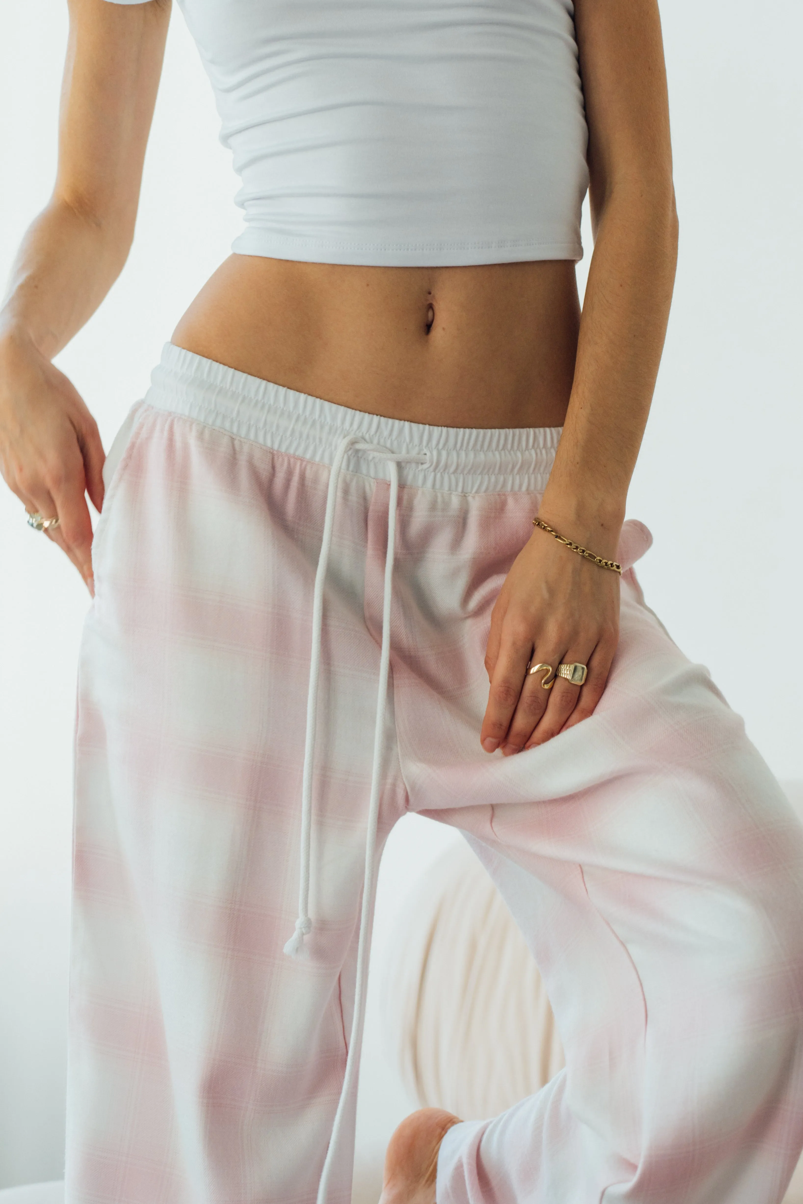 Drawstring Dorm Pant - Pink