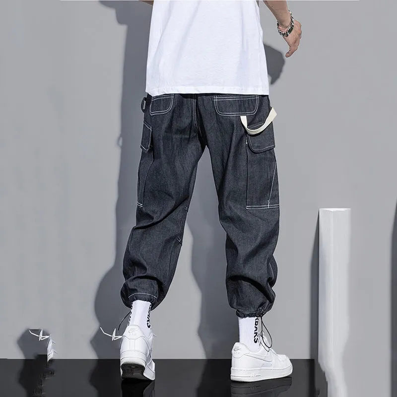 Drawstring Drawstring Loose Harem Multi-pocket Cargo Pants