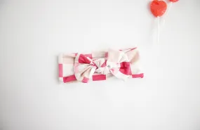 DREAMY PINK CHECKERS DREAM BOW