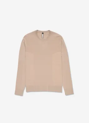 Engineered Tech Knit Crew Sweater Sand