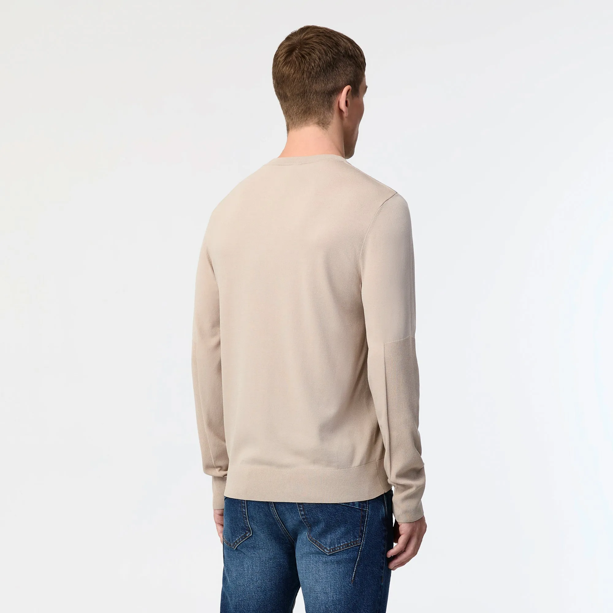 Engineered Tech Knit Crew Sweater Sand