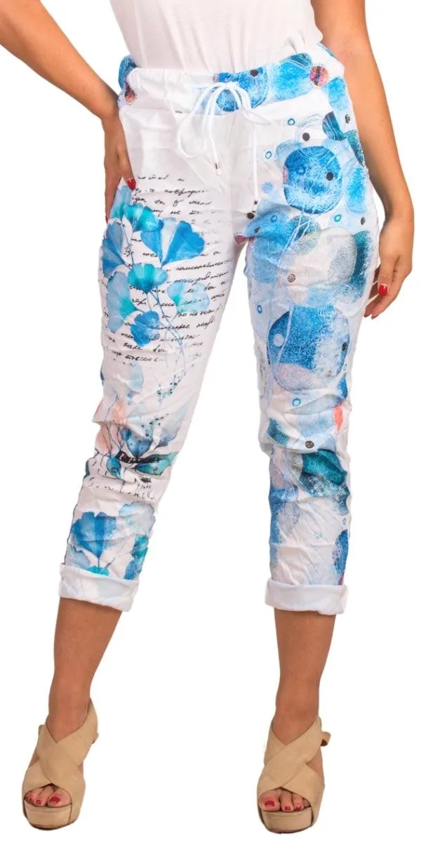 Geniviv Poppy Print Pant