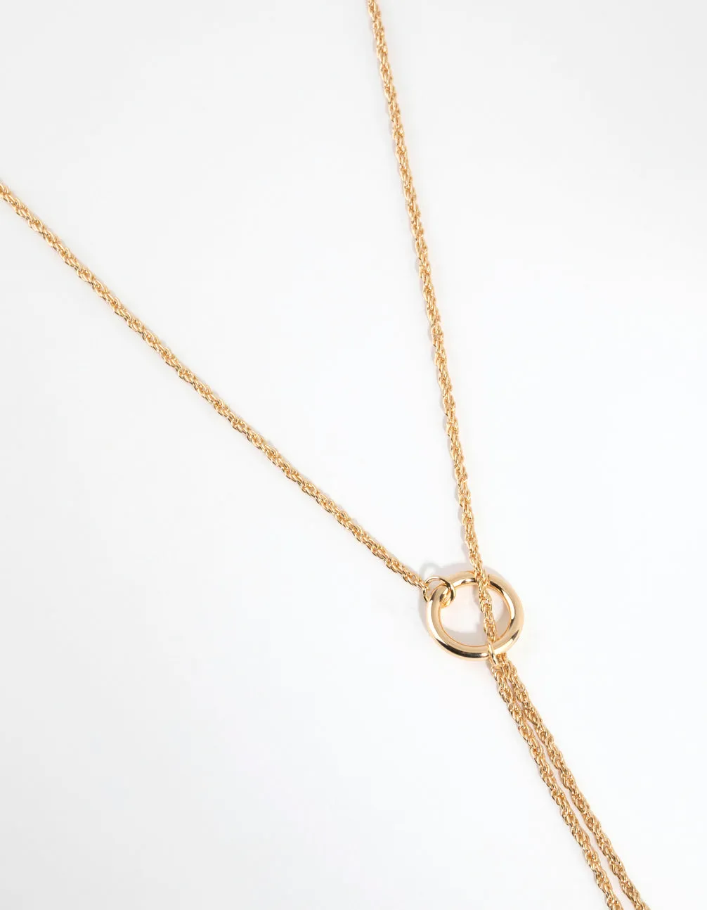 Gold Lariat Necklace