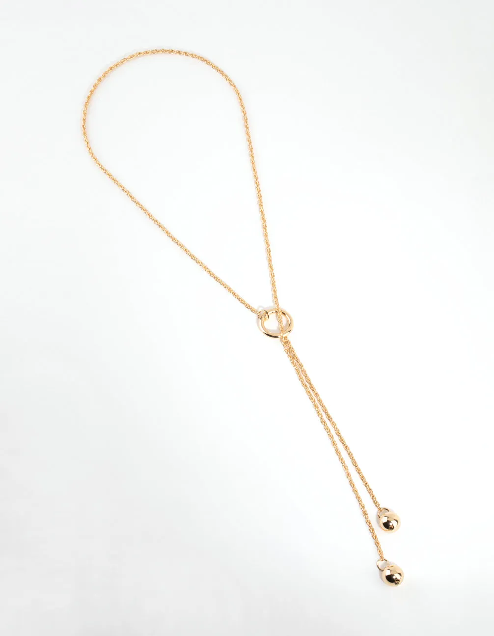 Gold Lariat Necklace