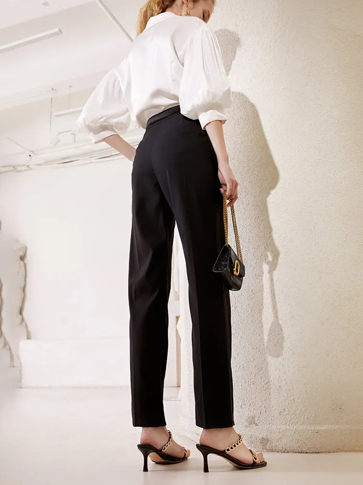 High waist straight trousers | Street trousers | Commuter trousers