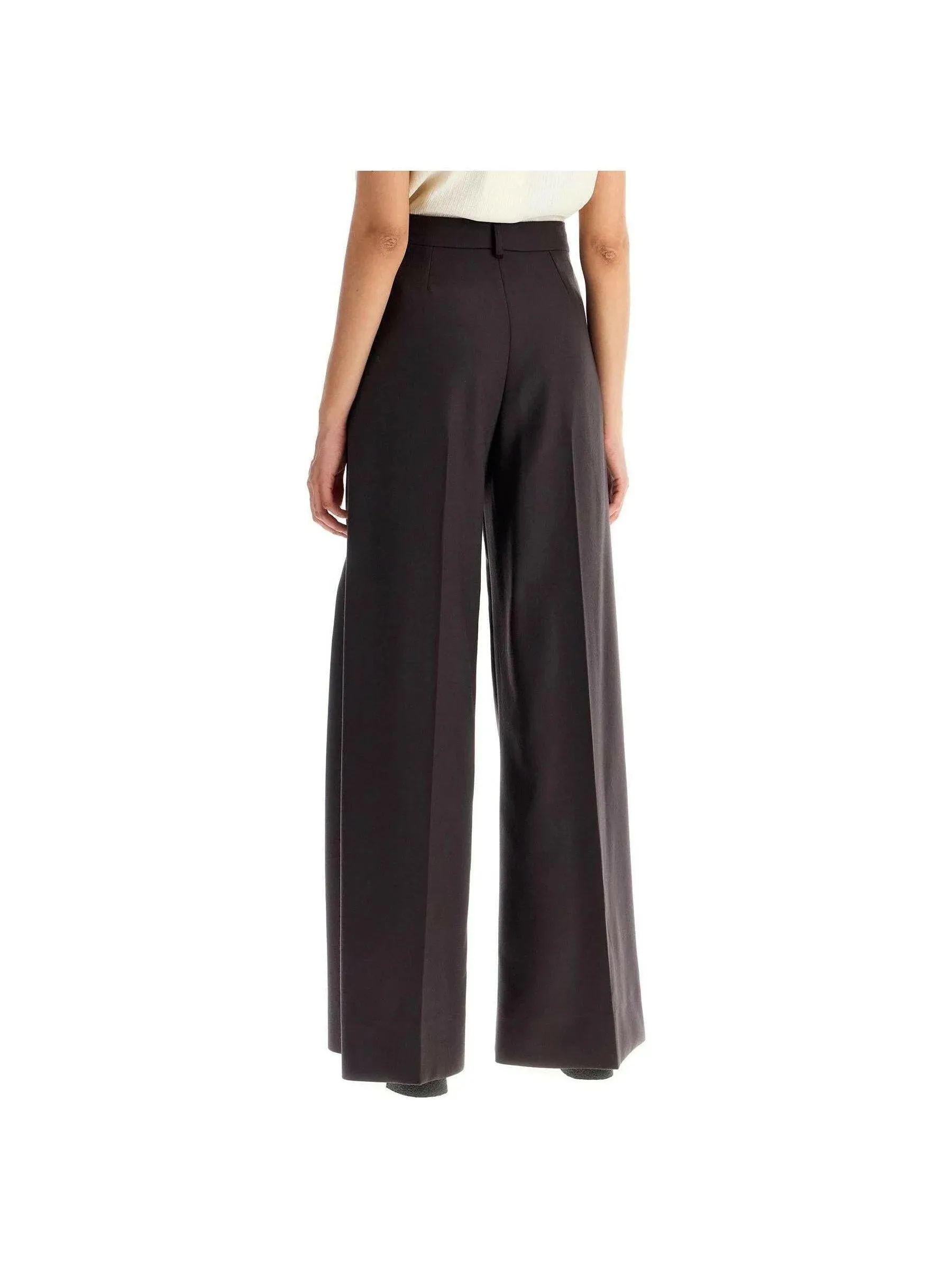 High-Waisted Flared Trousers