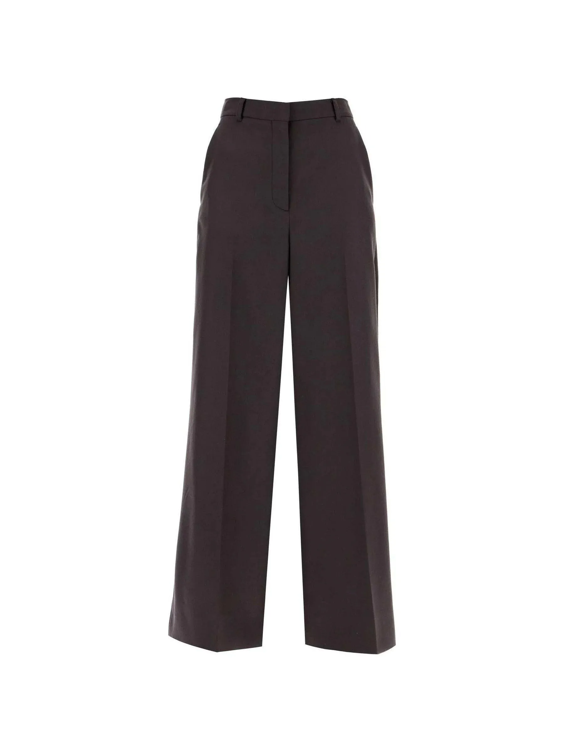 High-Waisted Flared Trousers