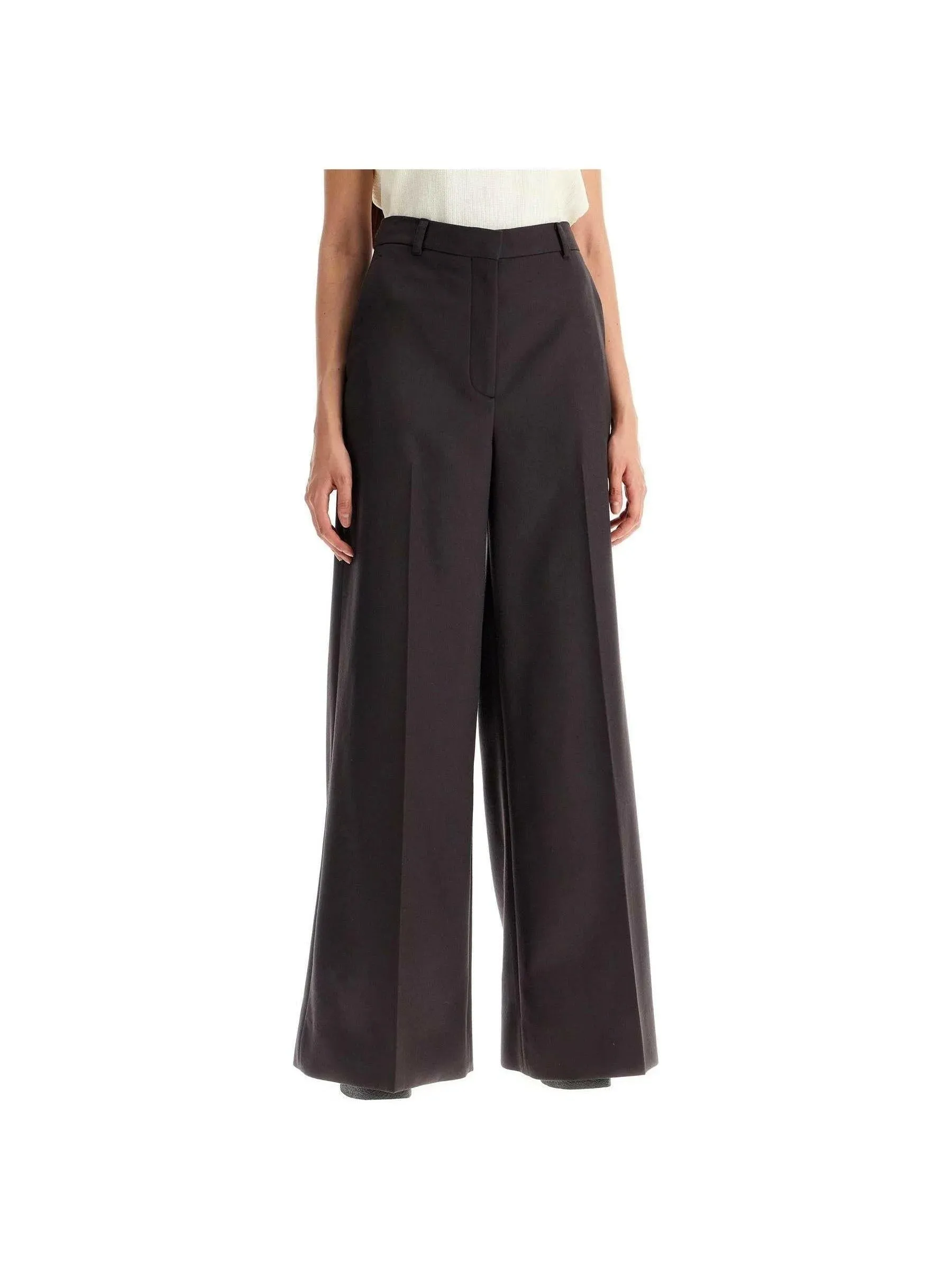 High-Waisted Flared Trousers