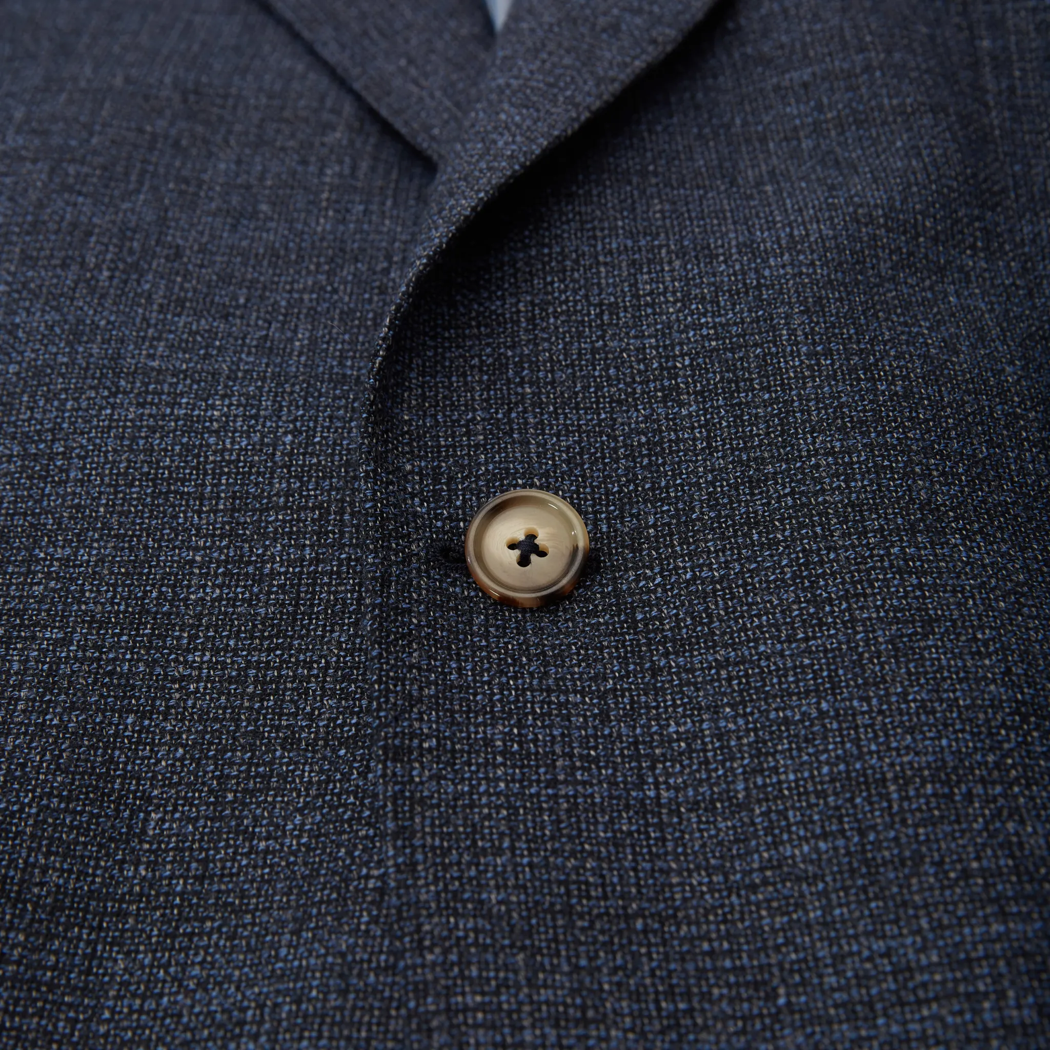 Hopsack Italian Wool Blazer - Navy