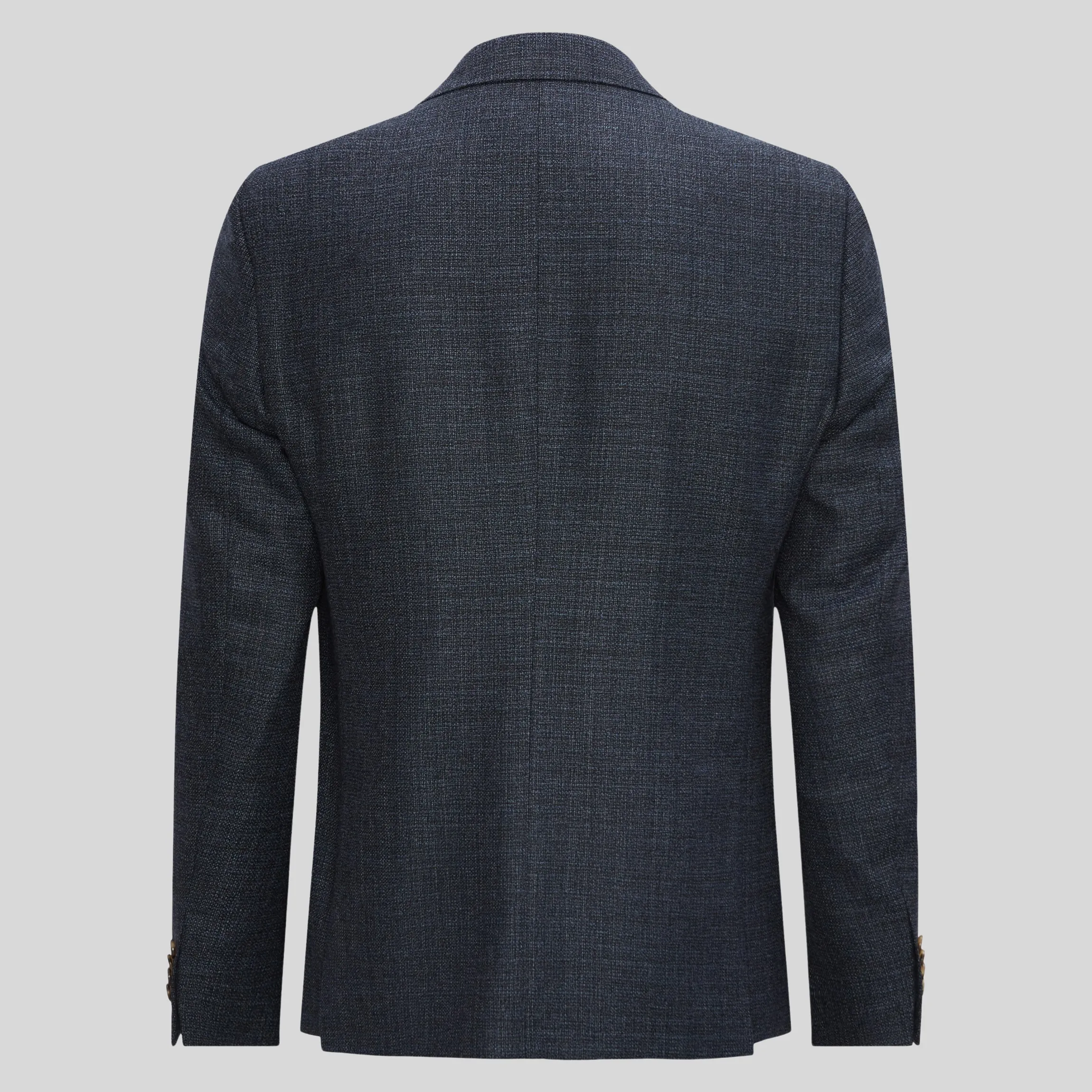 Hopsack Italian Wool Blazer - Navy