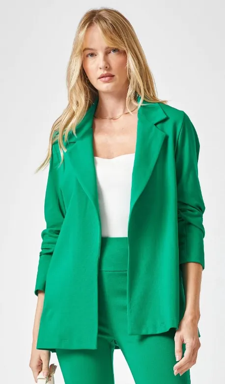 Magic 3/4 Sleeve Blazer - Kelly Green