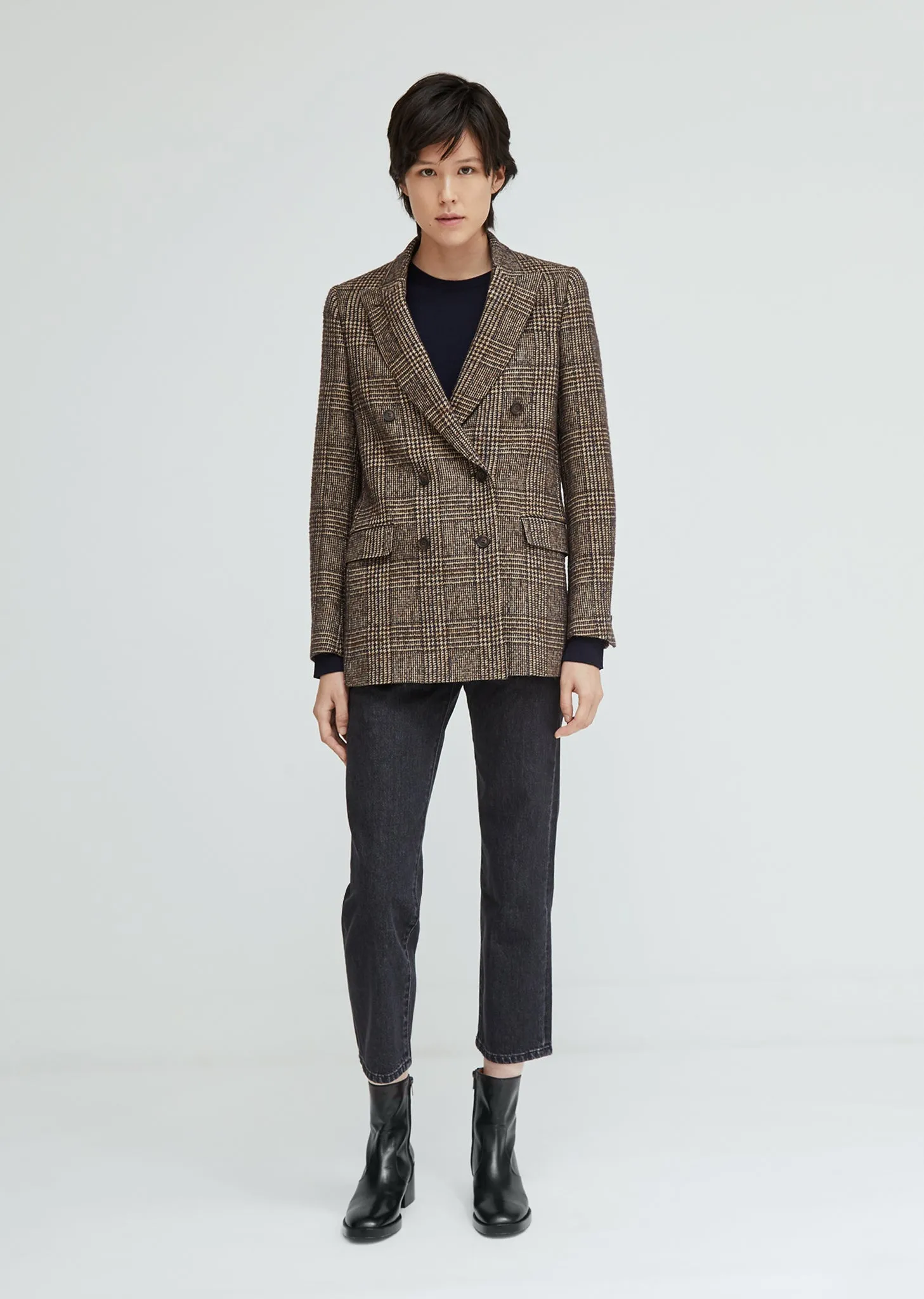 Manon Houndstooth Check Blazer