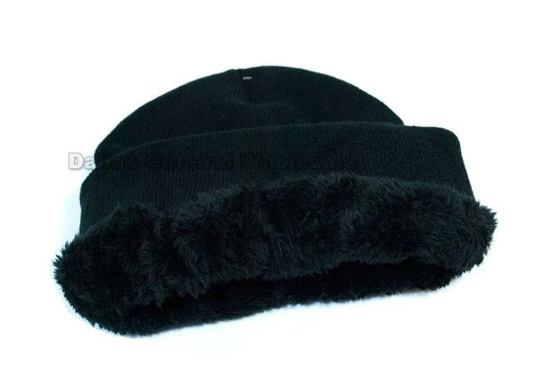 Men Casual Fur Lining Toboggan Beanies Wholesale