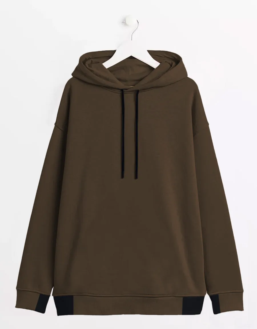 Men's Fleece Hoodie-Chocolate