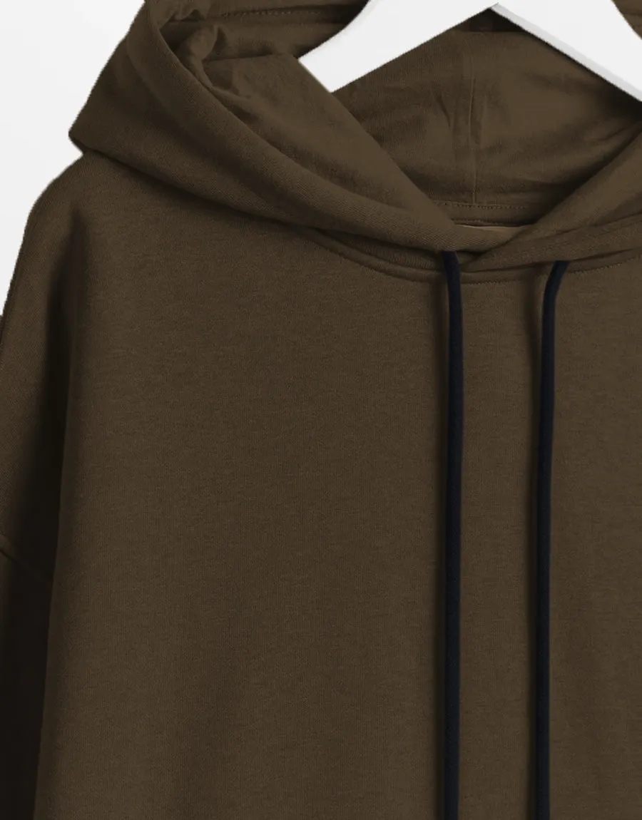 Men's Fleece Hoodie-Chocolate