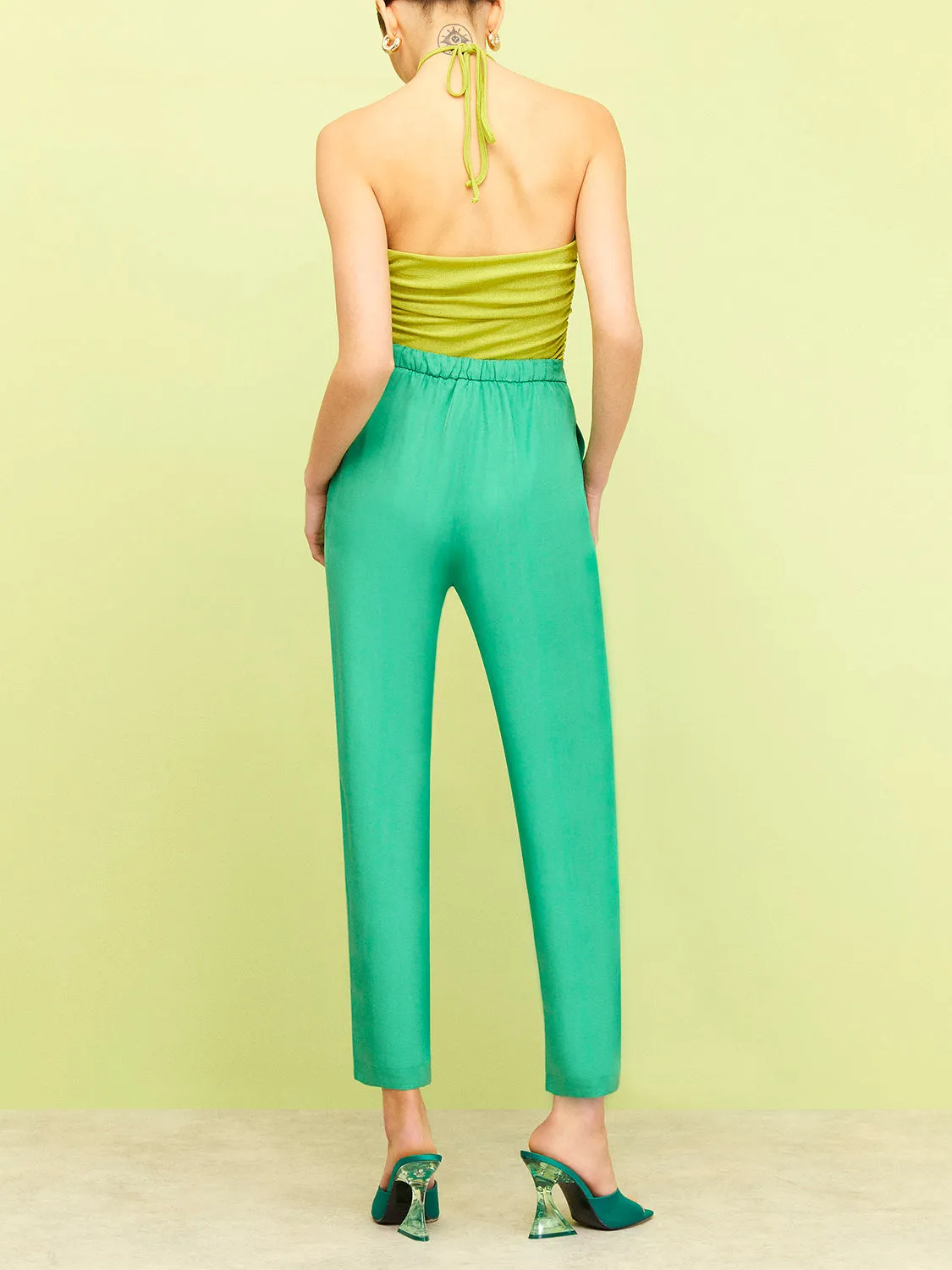 Nocturne High-Waisted Carrot Pants Green