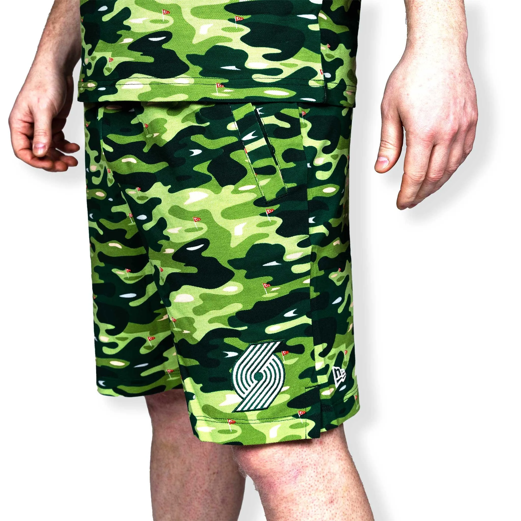 Portland Trail Blazers New Era Golf Camo Shorts