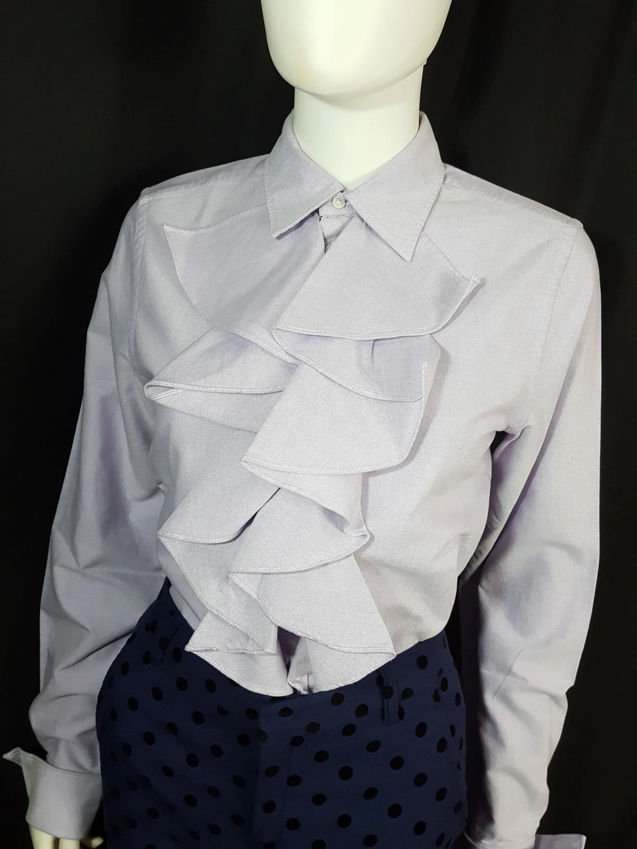 Ralph Lauren Rugby Ruffle Shirt Lavender Sixe 8