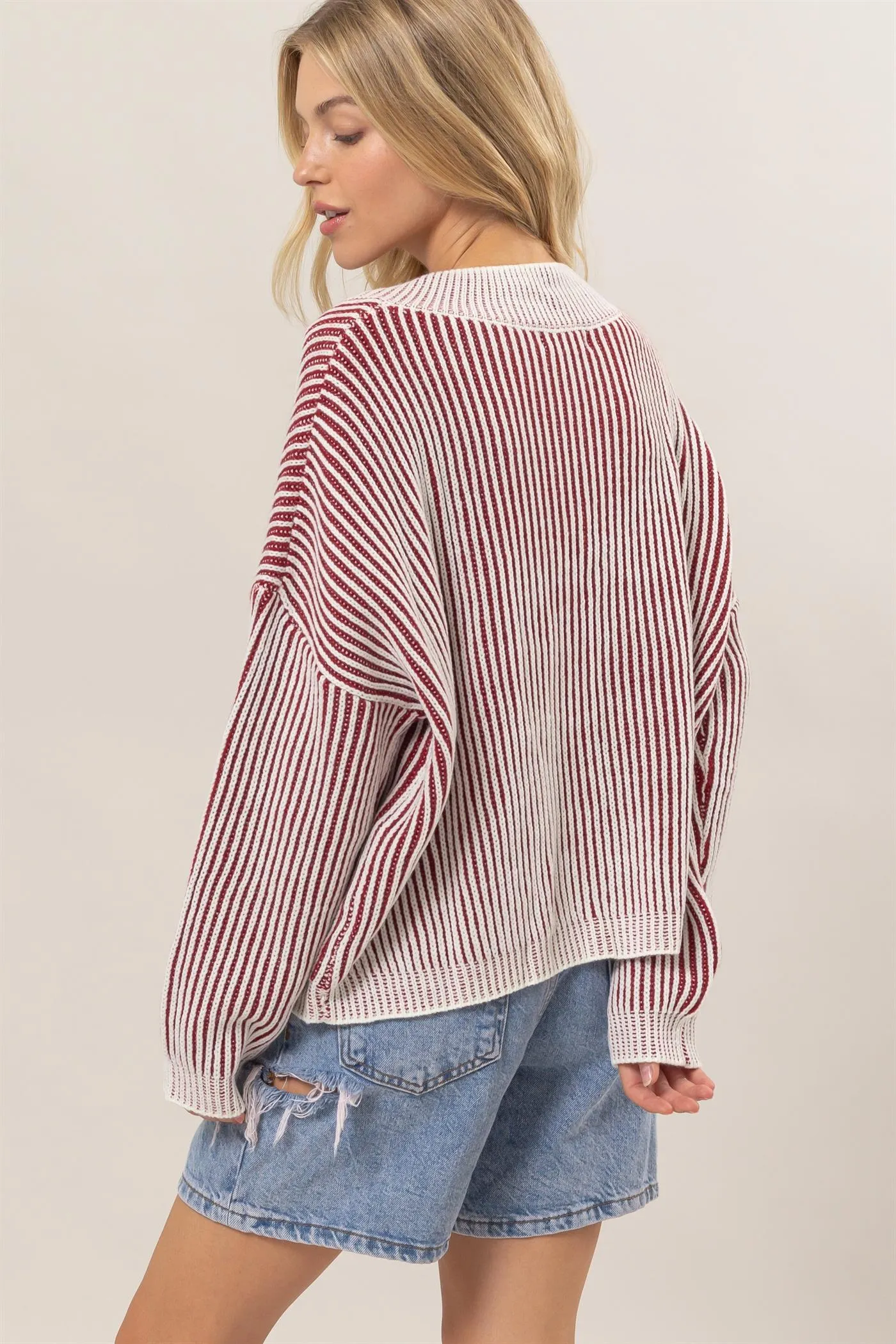 Red Striped Cozy Sweater