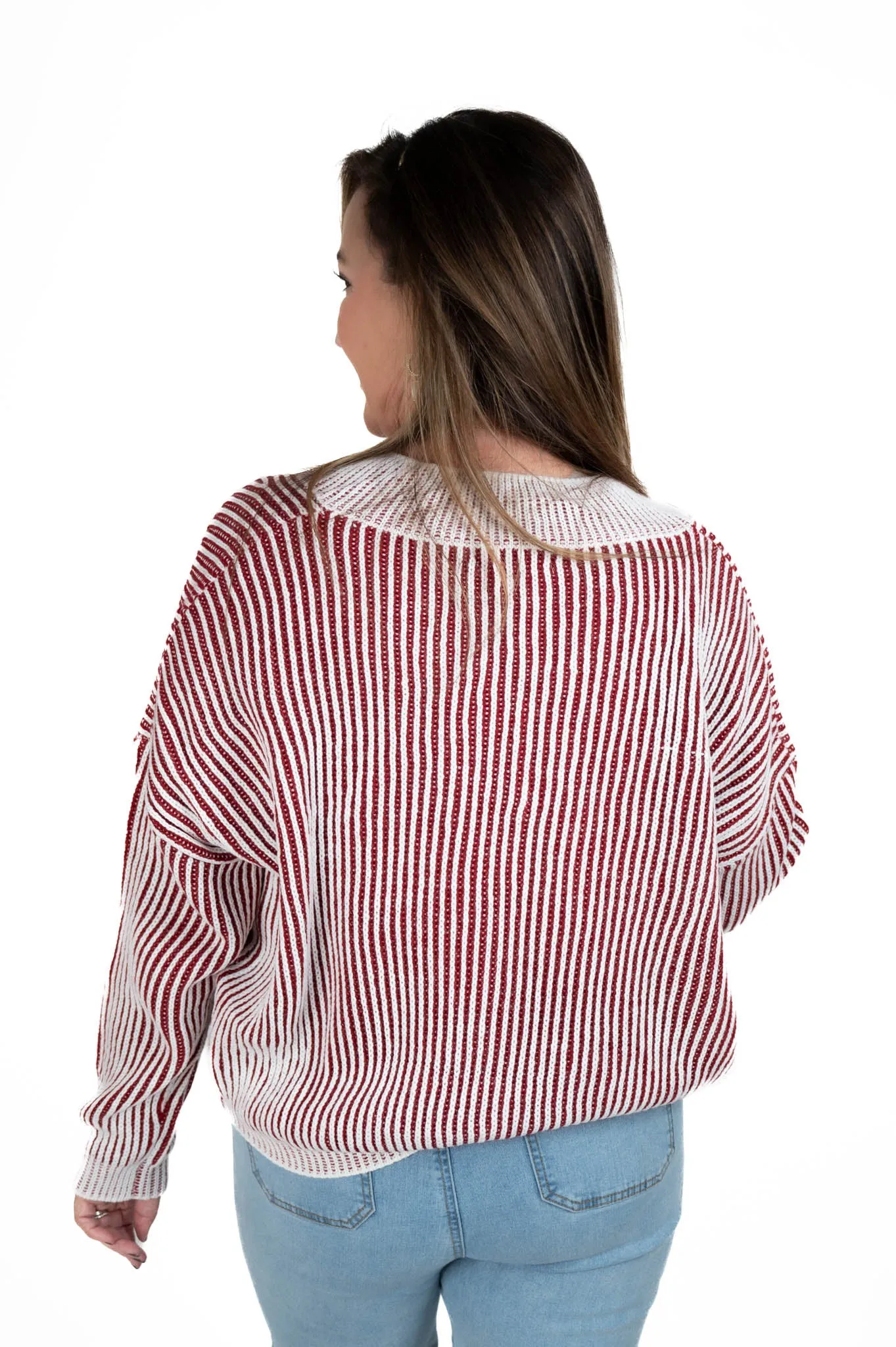 Red Striped Cozy Sweater