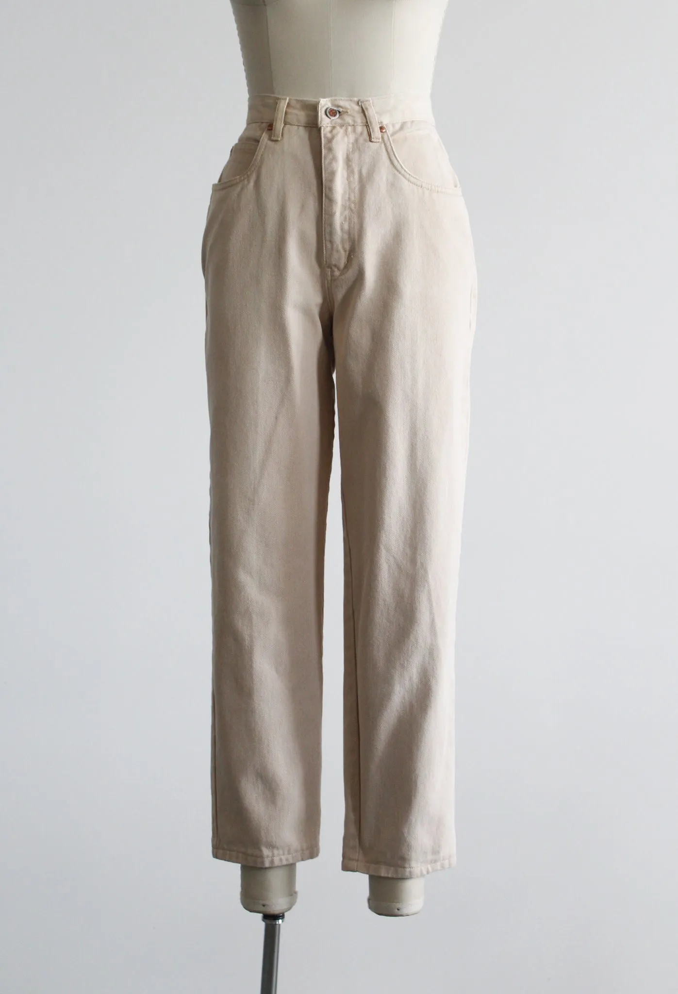 relaxed parchment jeans