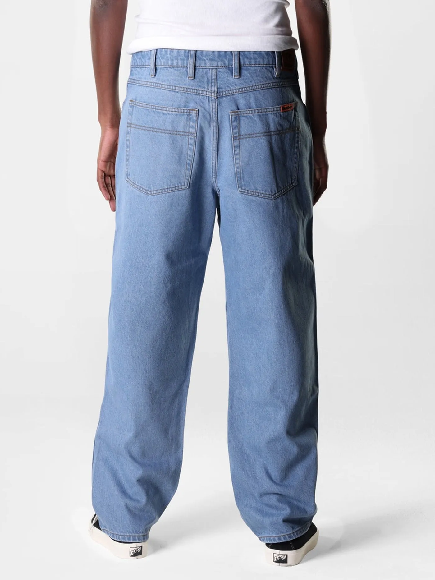 Relaxed Washed Indigo Jeans